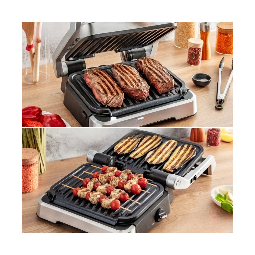 Tefal - Kontaktní gril OPTIGRILL 4v1 2100W/230V nerez