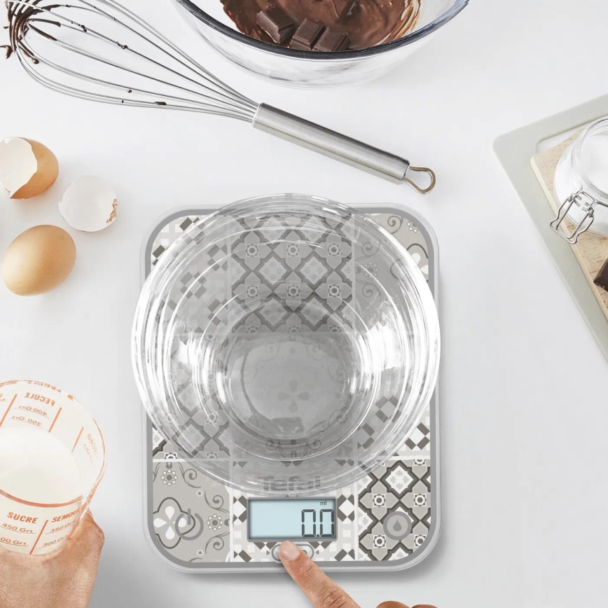 Tefal - Kuchyňská váha OPTISS 2xAAA béžová