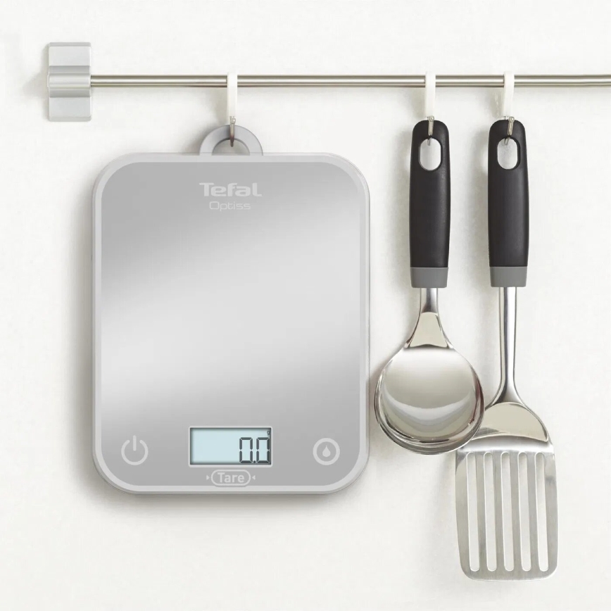 Tefal - Kuchyňská váha OPTISS 2xAAA šedá