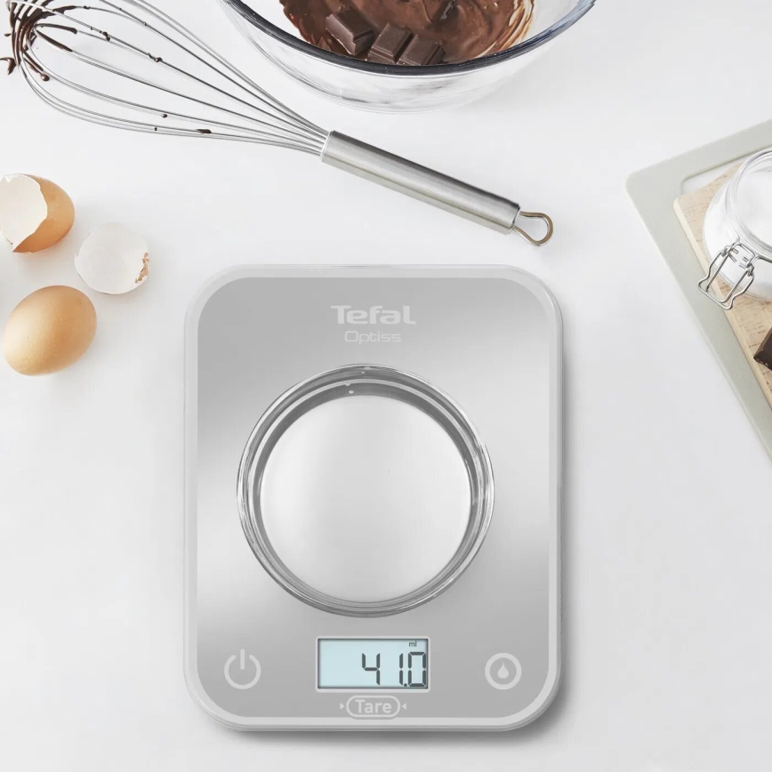 Tefal - Kuchyňská váha OPTISS 2xAAA šedá