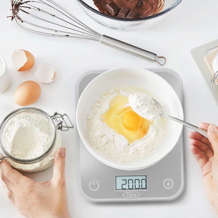 Tefal - Kuchyňská váha OPTISS 2xAAA šedá