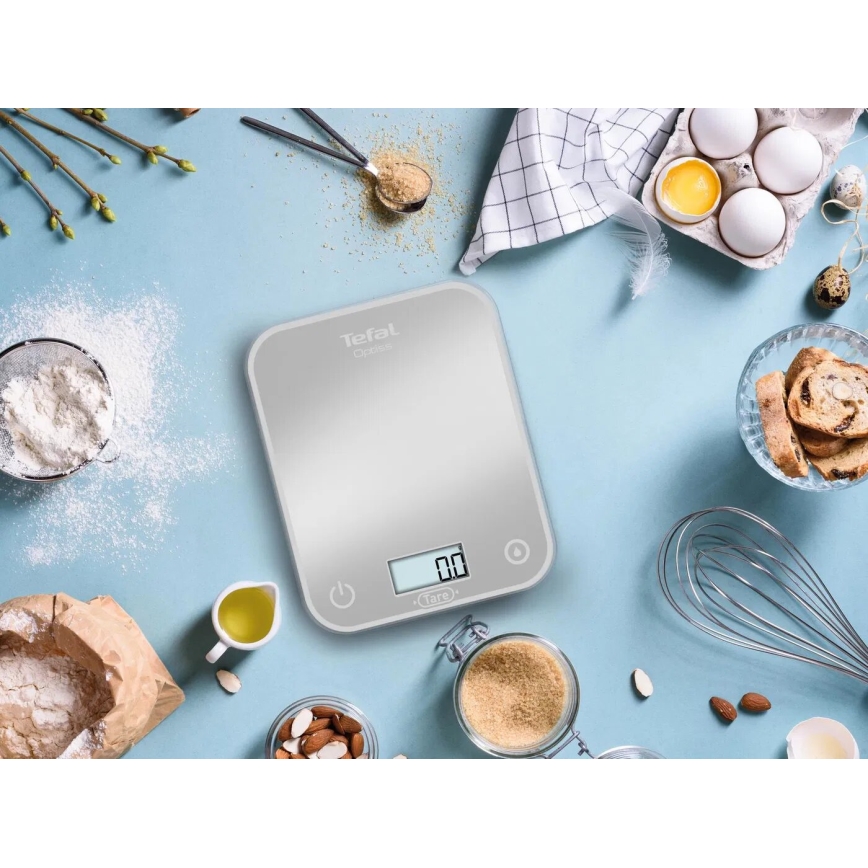 Tefal - Kuchyňská váha OPTISS 2xAAA šedá