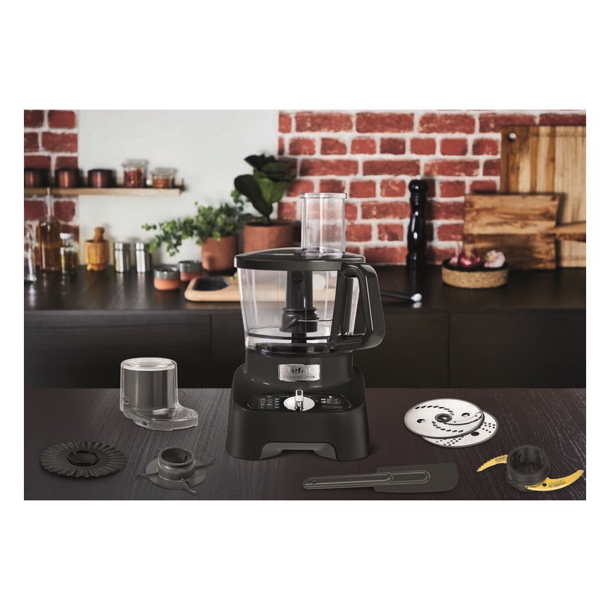 Tefal - Kuchyňský robot DOUBLE FORCE 1000W/230V černá