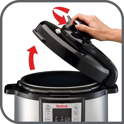 Tefal - Multifunkční elektrický tlakový hrnec ALL IN ONE POT 1100W/230V chrom/černá