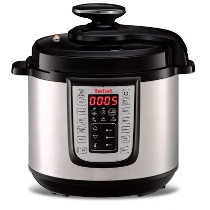 Tefal - Multifunkční elektrický tlakový hrnec ALL IN ONE POT 1100W/230V chrom/černá