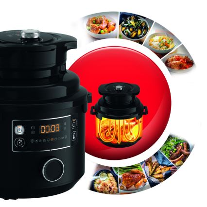 Tefal - Multifunkční elektrický tlakový hrnec 7,6 l 1200W/230V černá