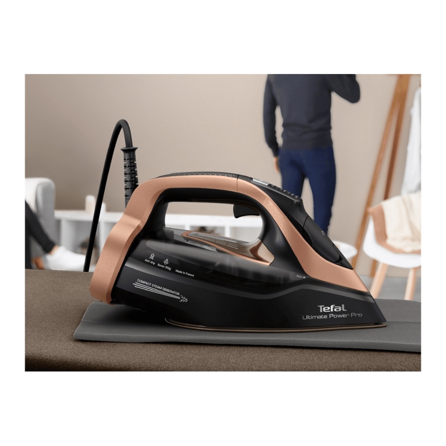 Tefal - Napařovací žehlička ULTIMATE POWER 3200W/230V měděná/černá