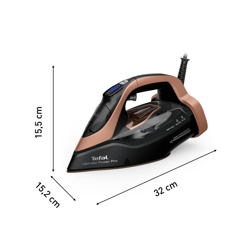 Tefal - Napařovací žehlička ULTIMATE POWER 3200W/230V měděná/černá