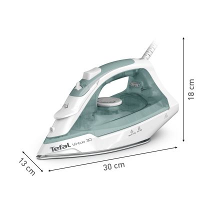 Tefal - Napařovací žehlička VIRTUO 2000W/230V zelená
