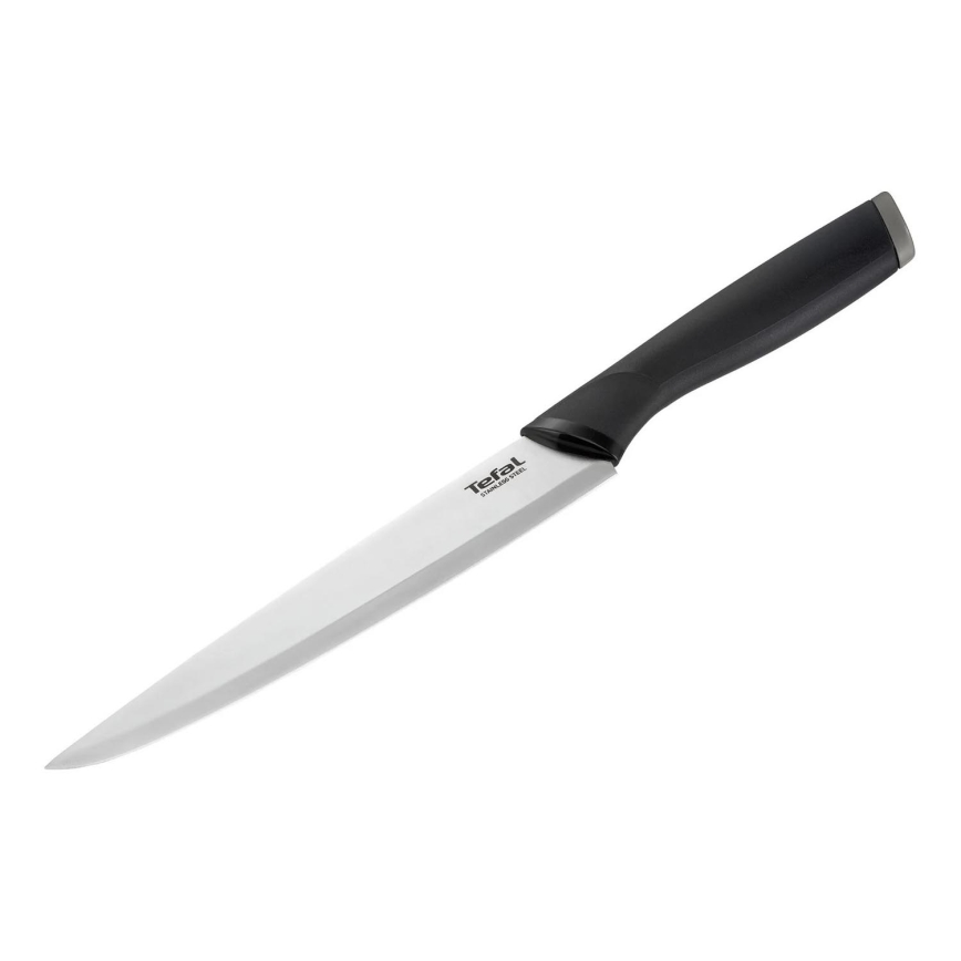 Tefal - Nerezový nůž porcovací COMFORT 20 cm lesklý chrom/černá