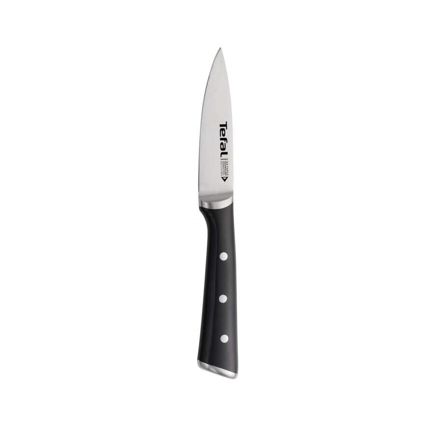 Tefal - Nerezový nůž vykrajovací ICE FORCE 9 cm lesklý chrom/černá