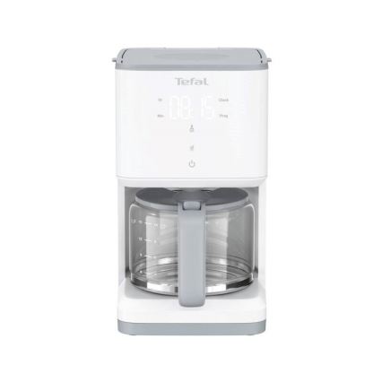 Tefal - Překapávací kávovar s LCD displejem SENSE 1000W/230V bílá