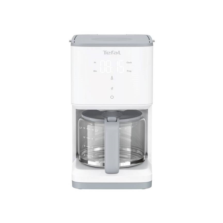 Tefal - Překapávací kávovar s LCD displejem SENSE 1000W/230V bílá