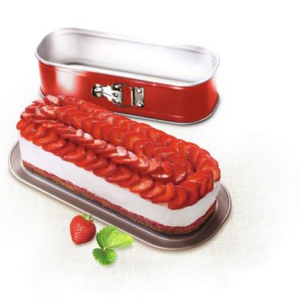 Tefal - Rozkládací forma na biskupský chlebíček DELIBAKE 30x11 cm červená