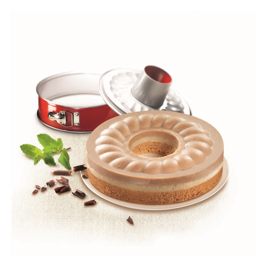 Tefal - Rozkládací forma Savarin DELIBAKE 27 cm červená