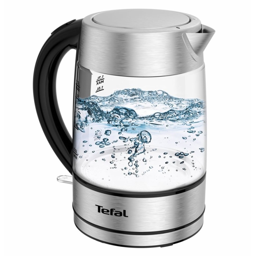 Tefal - Rychlovarná konvice GLASS 1,7 l  2200W/230V matný chrom