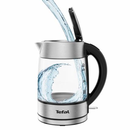 Tefal - Rychlovarná konvice GLASS 1,7 l  2200W/230V matný chrom