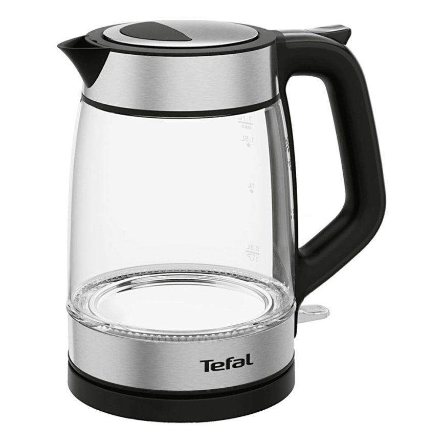 Tefal - Rychlovarná konvice GLASS 1,7l 2200W/230V černá/nerez