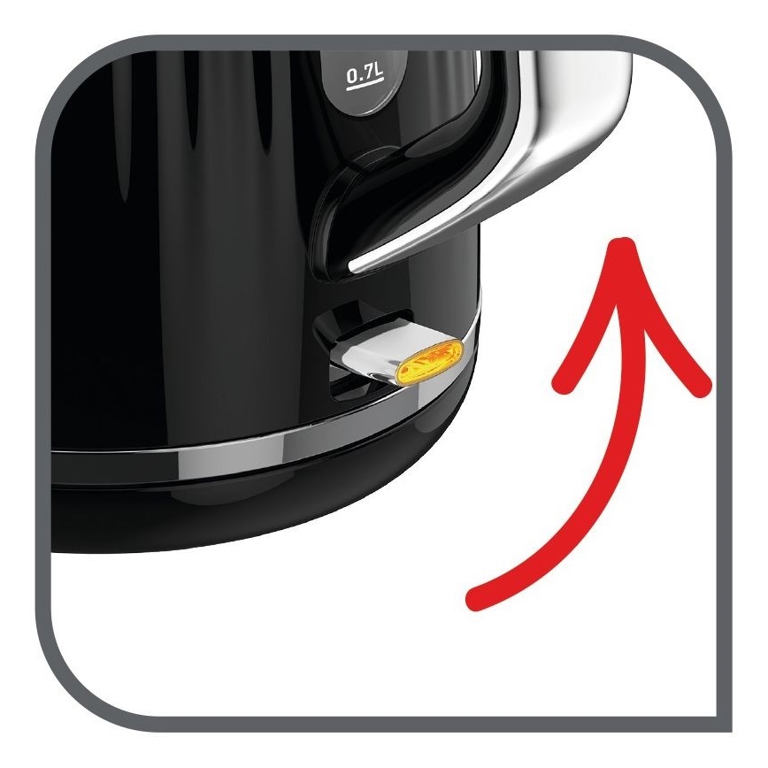 Tefal - Rychlovarná konvice LOFT 1,7 l 2400W/230V černá