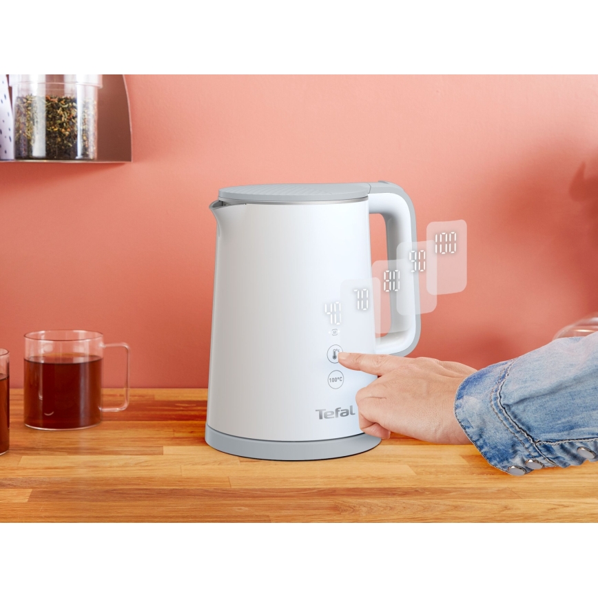 Tefal - Rychlovarná konvice SENSE 1 l 1800W/230V bílá