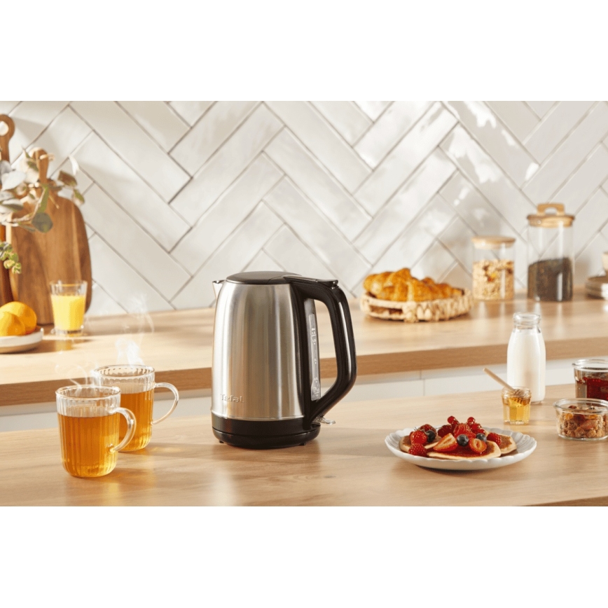 Tefal - Rychlovarná konvice SUBITO 1,7l 2400W/230V nerez/černá