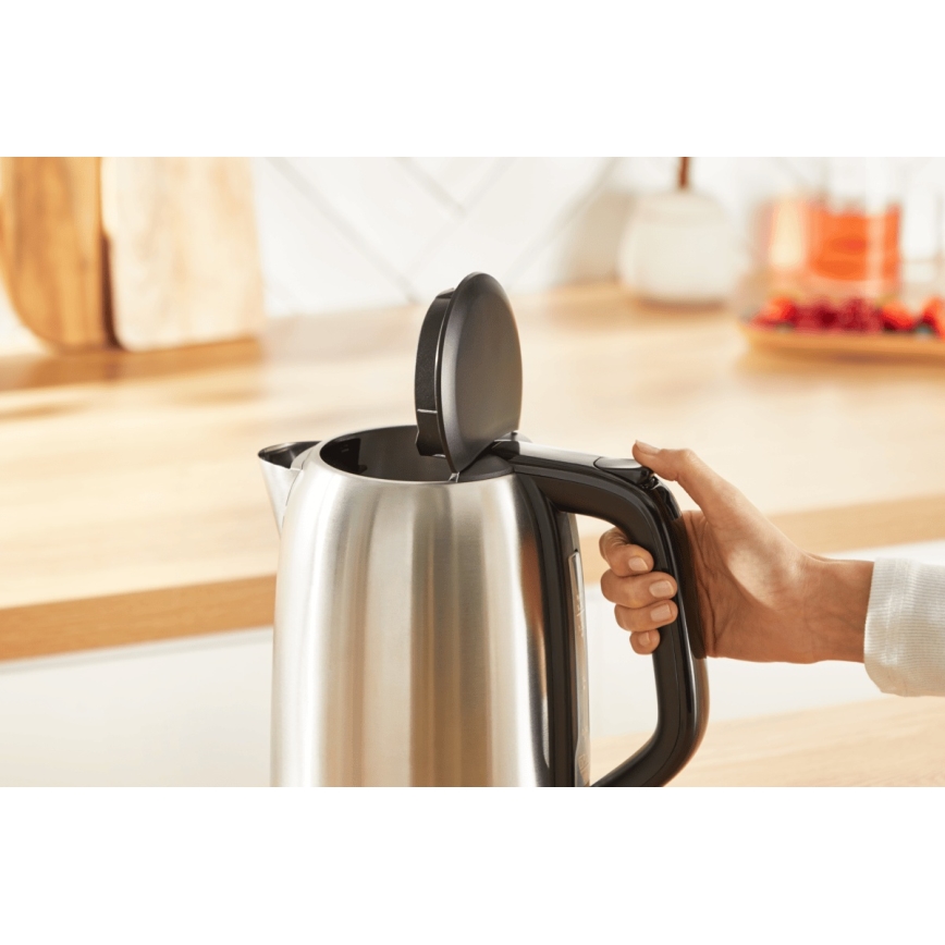 Tefal - Rychlovarná konvice SUBITO 1,7l 2400W/230V nerez/černá