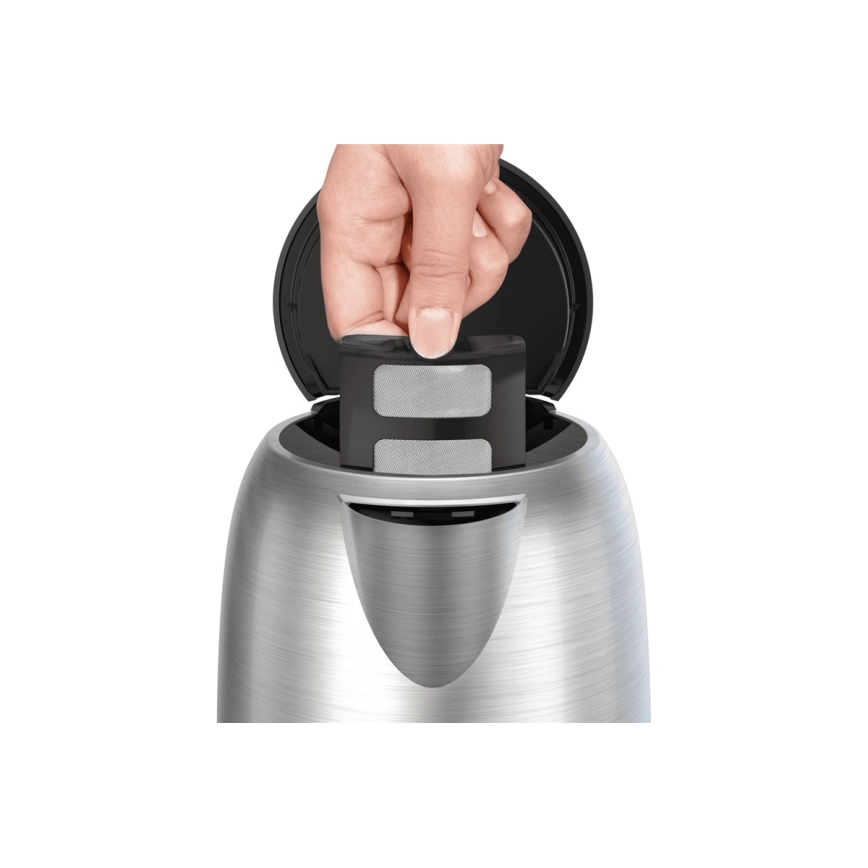 Tefal - Rychlovarná konvice SUBITO 1,7l 2400W/230V nerez/černá