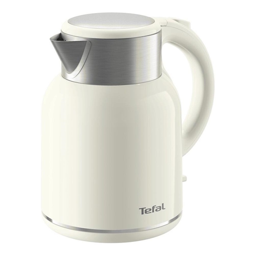 Tefal - Rychlovarná konvice THERMO PROTECT XL 1,9l 1650W/230V nerez/bílá