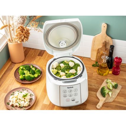 Tefal - Rýžovar 8v1 EASY COOK 750W/230V 5 l bílá