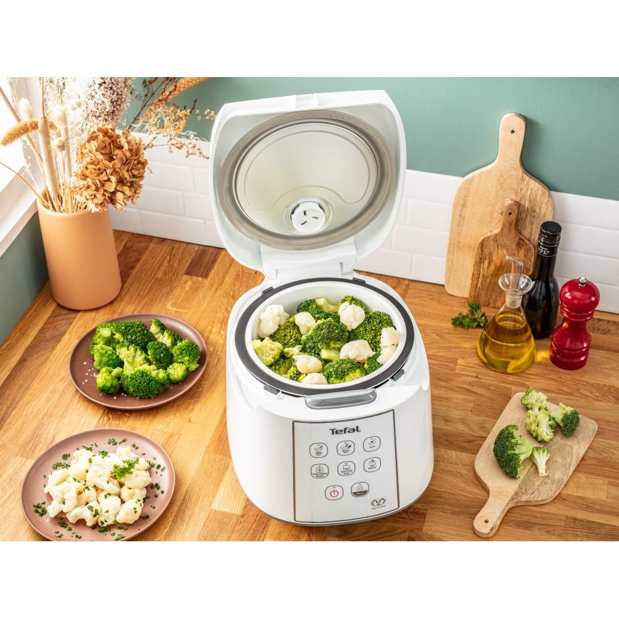 Tefal - Rýžovar 8v1 EASY COOK 750W/230V 5 l bílá