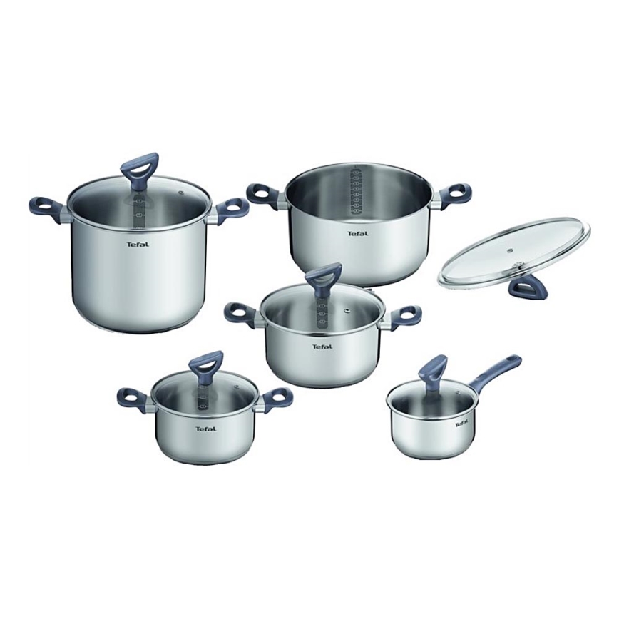 Tefal - Sada hrnců 10 ks DAILY COOK nerez