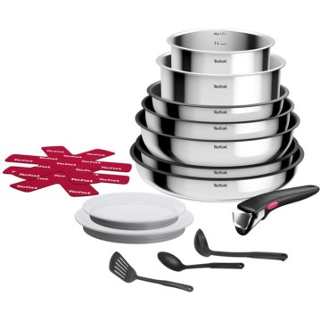 Tefal - Sada nádobí 15 ks INGENIO COOK nerez