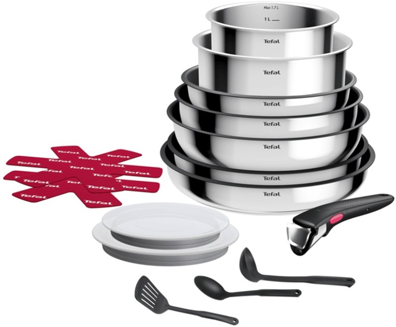 Tefal - Sada nádobí 15 ks INGENIO COOK nerez