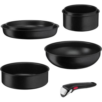 Tefal - Sada nádobí 7 ks INGENIO BLACK STONE