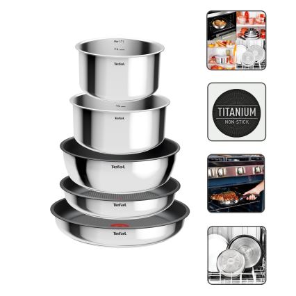 Tefal - Sada nádobí 9 ks INGENIO COOK nerez