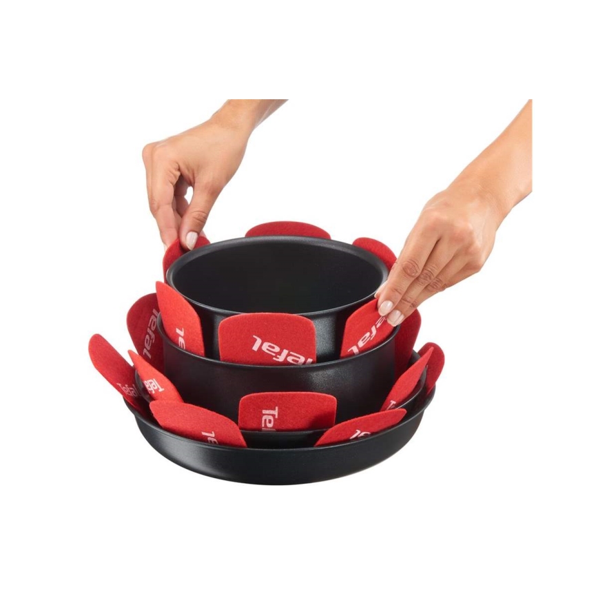 Tefal - Sada oddělovač nádobí 4 ks INGENIO červená