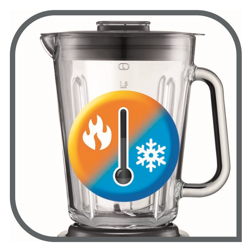 Tefal - Stolní mixér 2 l PERFECTMIX+ 1200W/230V matný chrom/černá