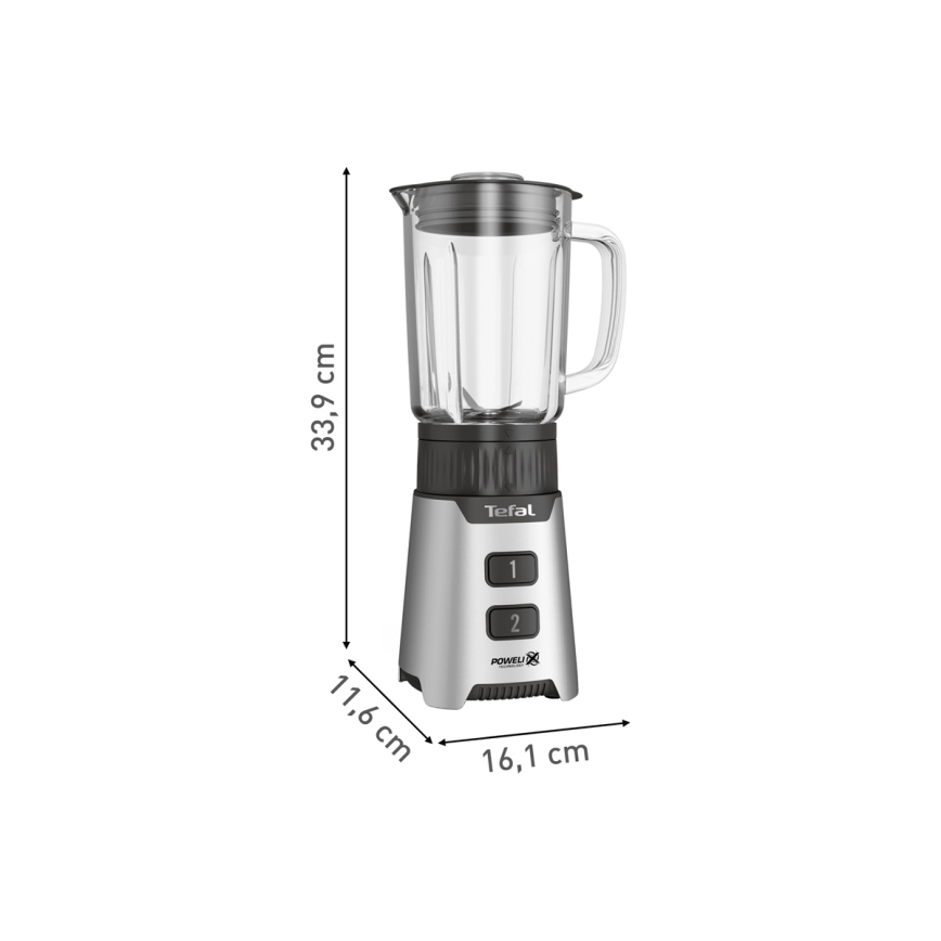 Tefal - Stolní mixér BLENDFORCE 400W/230V nerez/černá