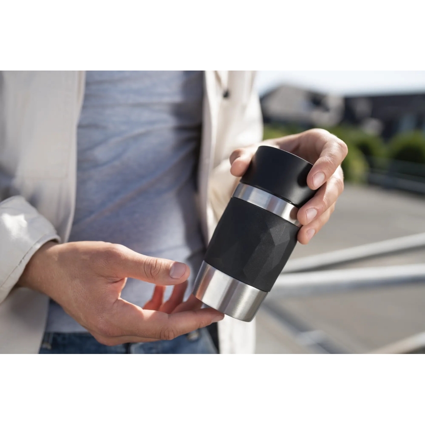 Tefal - Termohrnek 300 ml COMPACT MUG nerez/černá