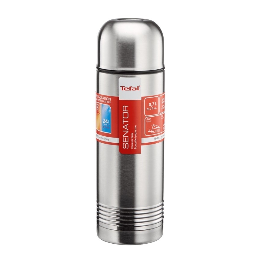 Tefal - Termoska s hrníčkem 0,7 l SENATOR nerez