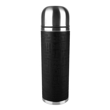 Tefal - Termoska s hrníčkem 1 l SENATOR nerez/černá