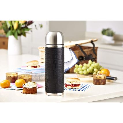 Tefal - Termoska s hrníčkem 1 l SENATOR nerez/černá