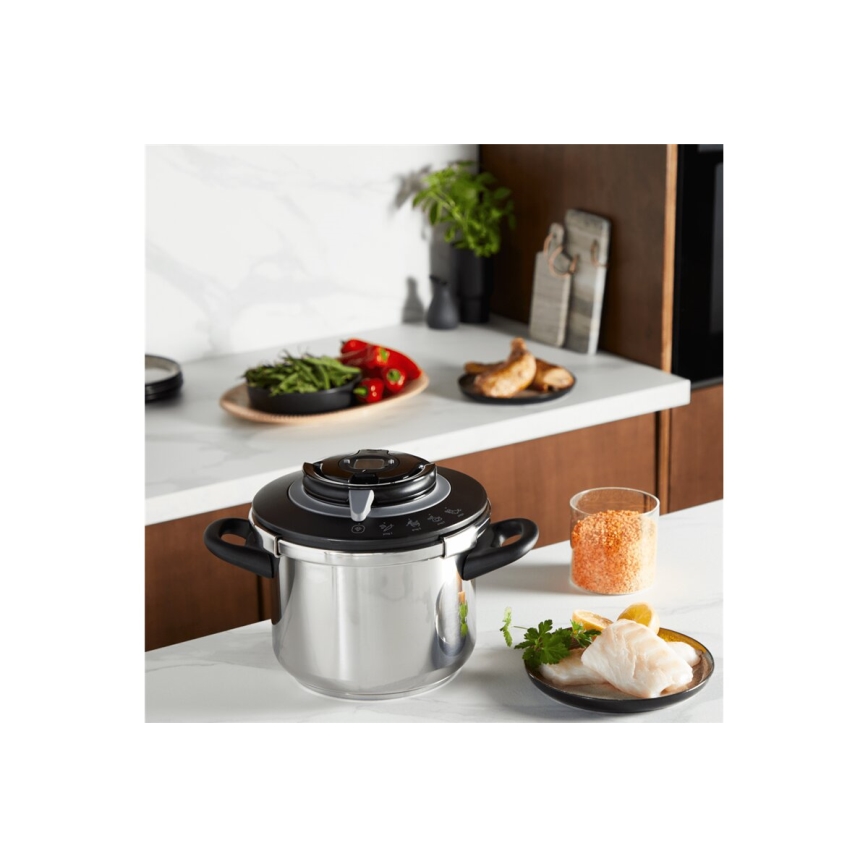 Tefal - Tlakový hrnec 4,5 l CLIPSO+ CHEF nerez