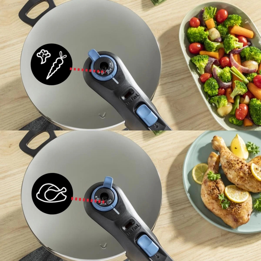 Tefal - Tlakový hrnec 4 l SECURE TRENDY nerez