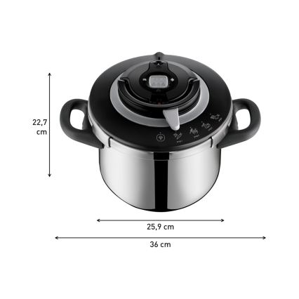 Tefal - Tlakový hrnec 6 l CLIPSO+ CHEF nerez