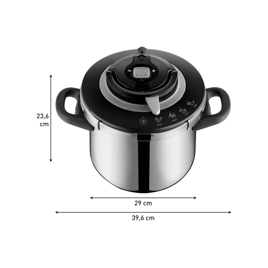 Tefal - Tlakový hrnec 8 l CLIPSO+ CHEF nerez