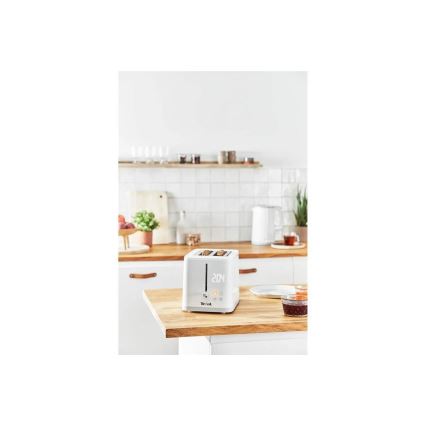 Tefal - Topinkovač se dvěma otvory SENSE 850W/230V bílá