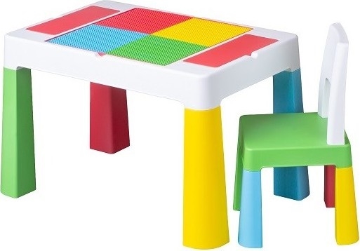 TEGA BABY - Dětský stolek s židlí pestrobarevná