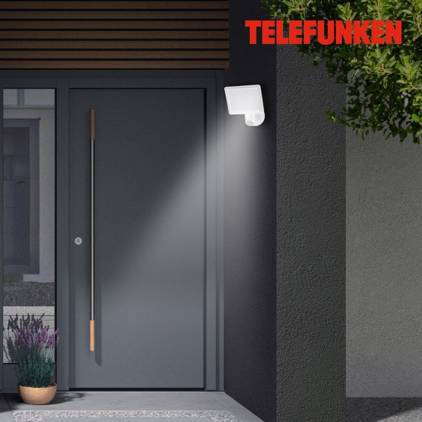 Telefunken 304406TF - LED Venkovní nástěnný reflektor se senzorem LED/20W/230V IP44