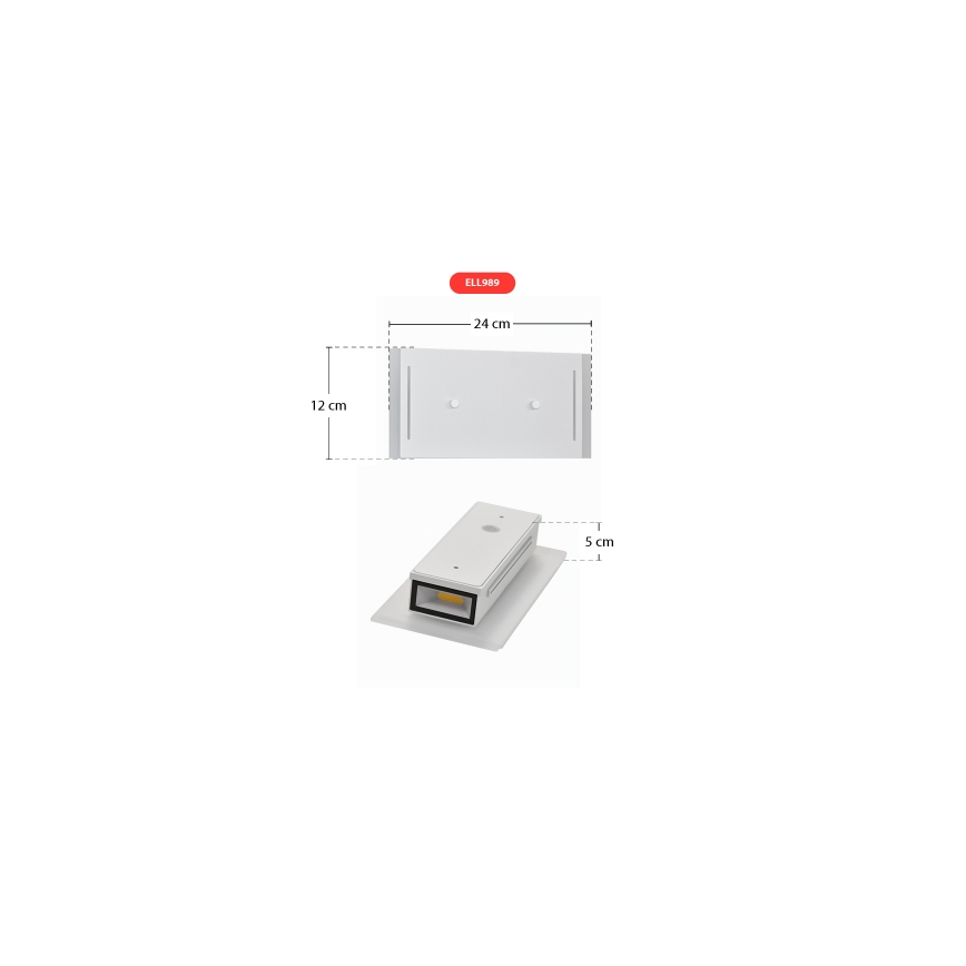 Telefunken 307706TF - LED Venkovní nástěnné svítidlo 2xLED/3W/230V IP44 bílá